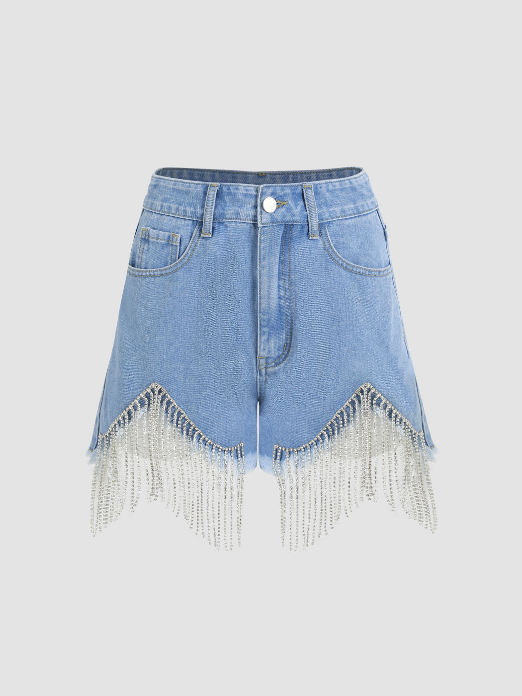 Diamond Tassels Denim Shorts