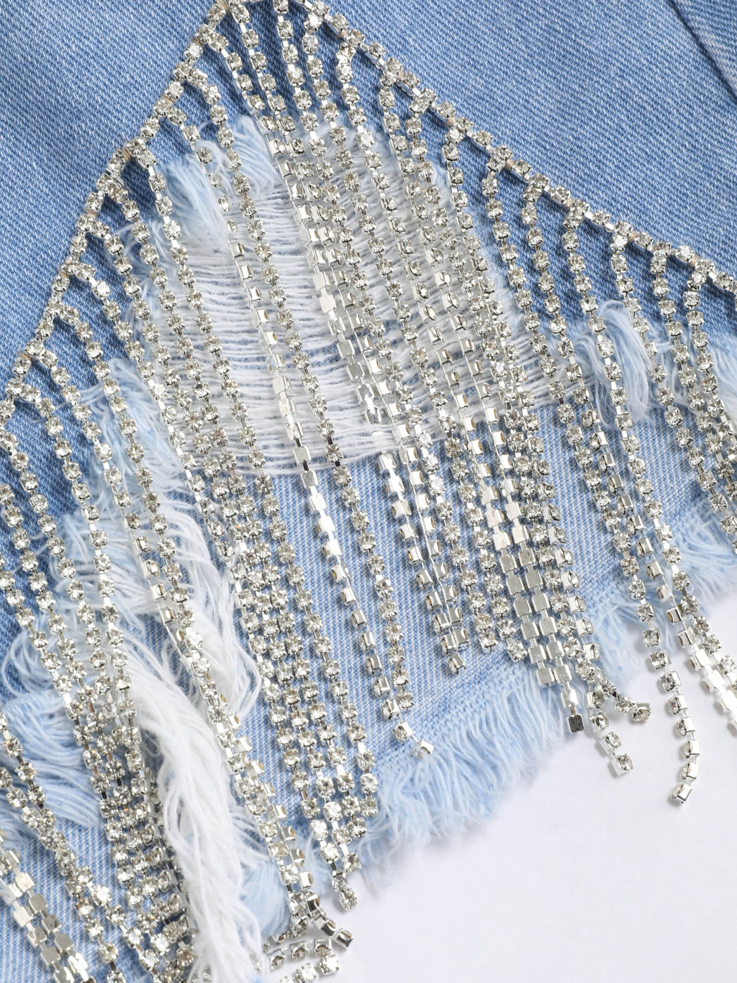 Diamond Tassels Denim Shorts