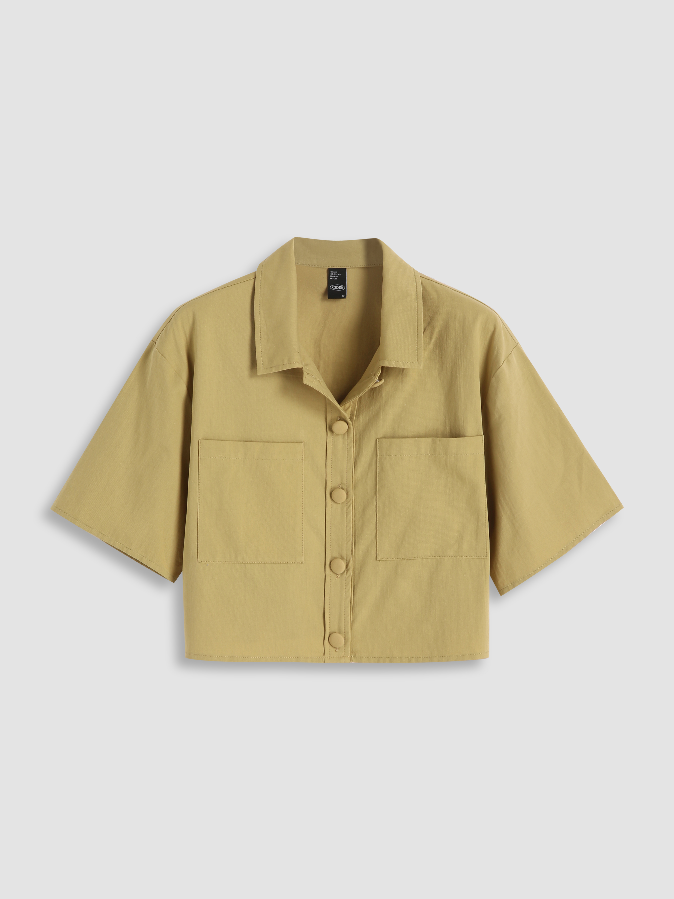 Camel Button Down Blouse