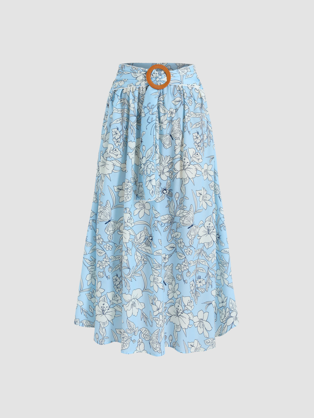 Midirock mit Blumenmuster