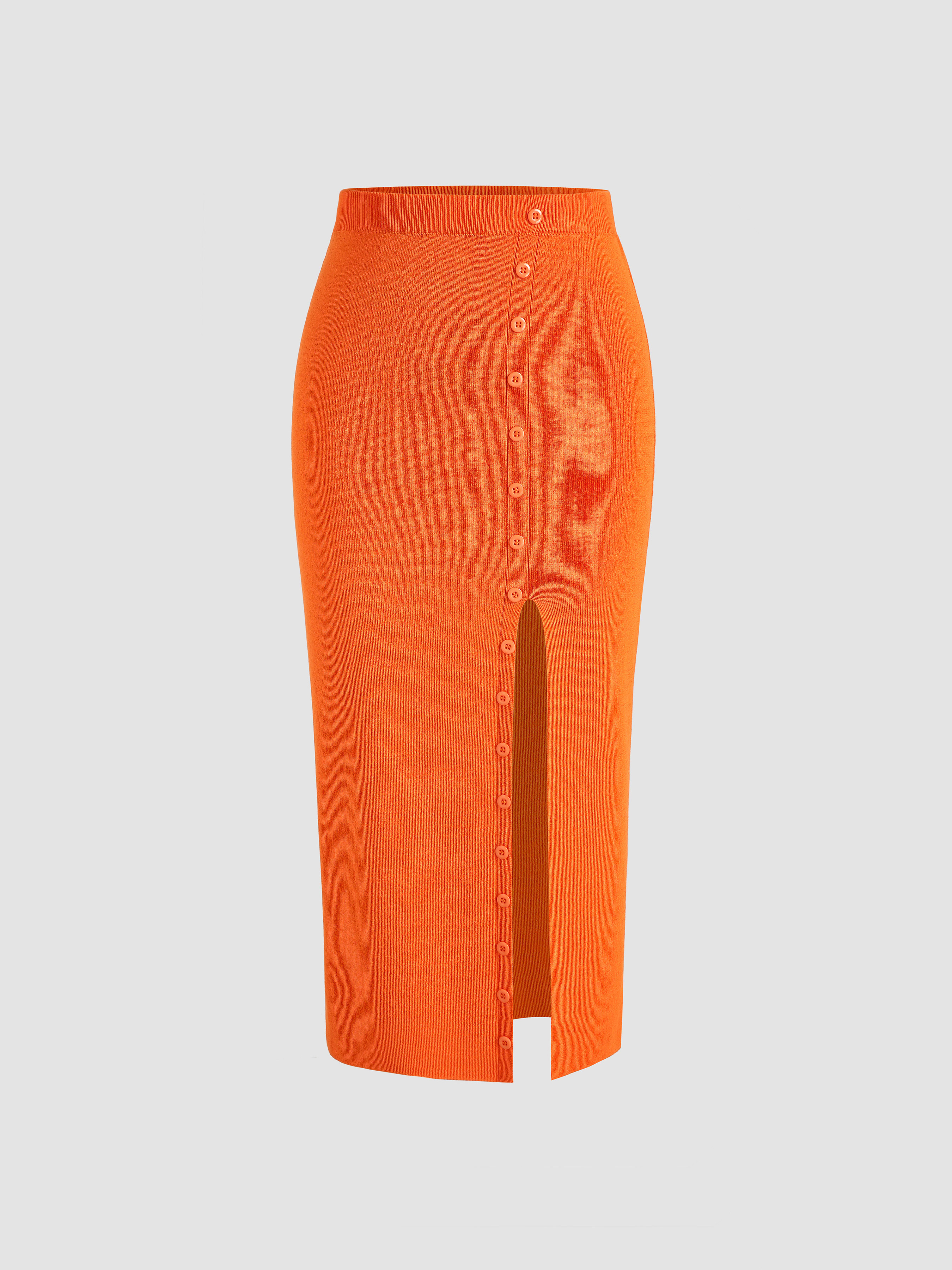 Orange Dream Midi Skirt For Vacation