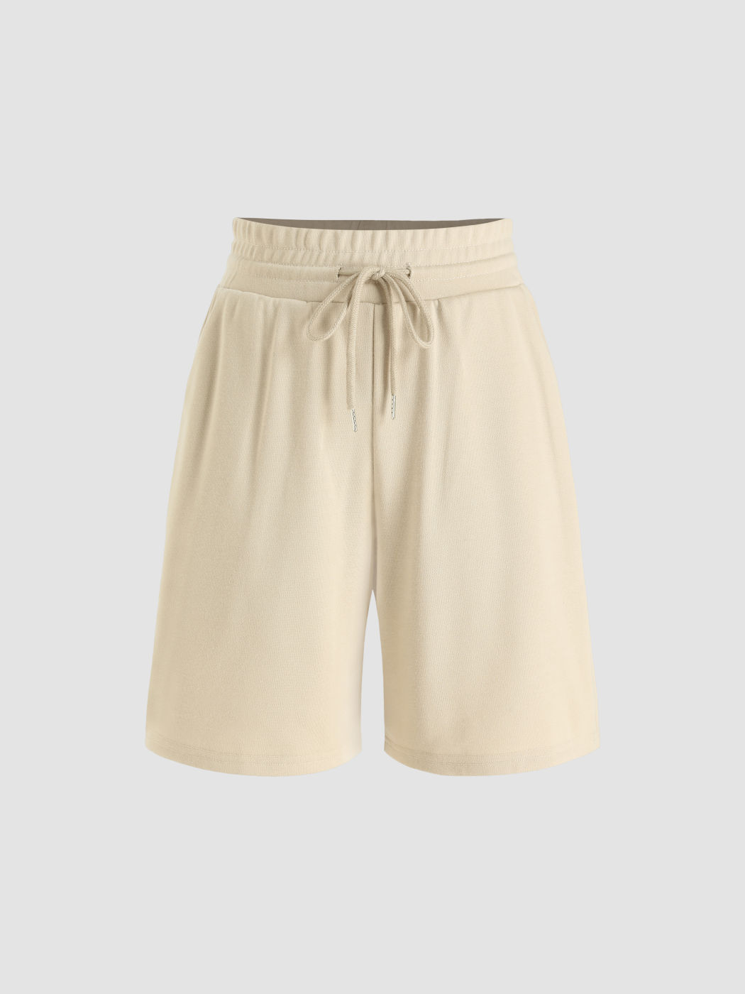 Solide Midi-Shorts mit hohem Bund
