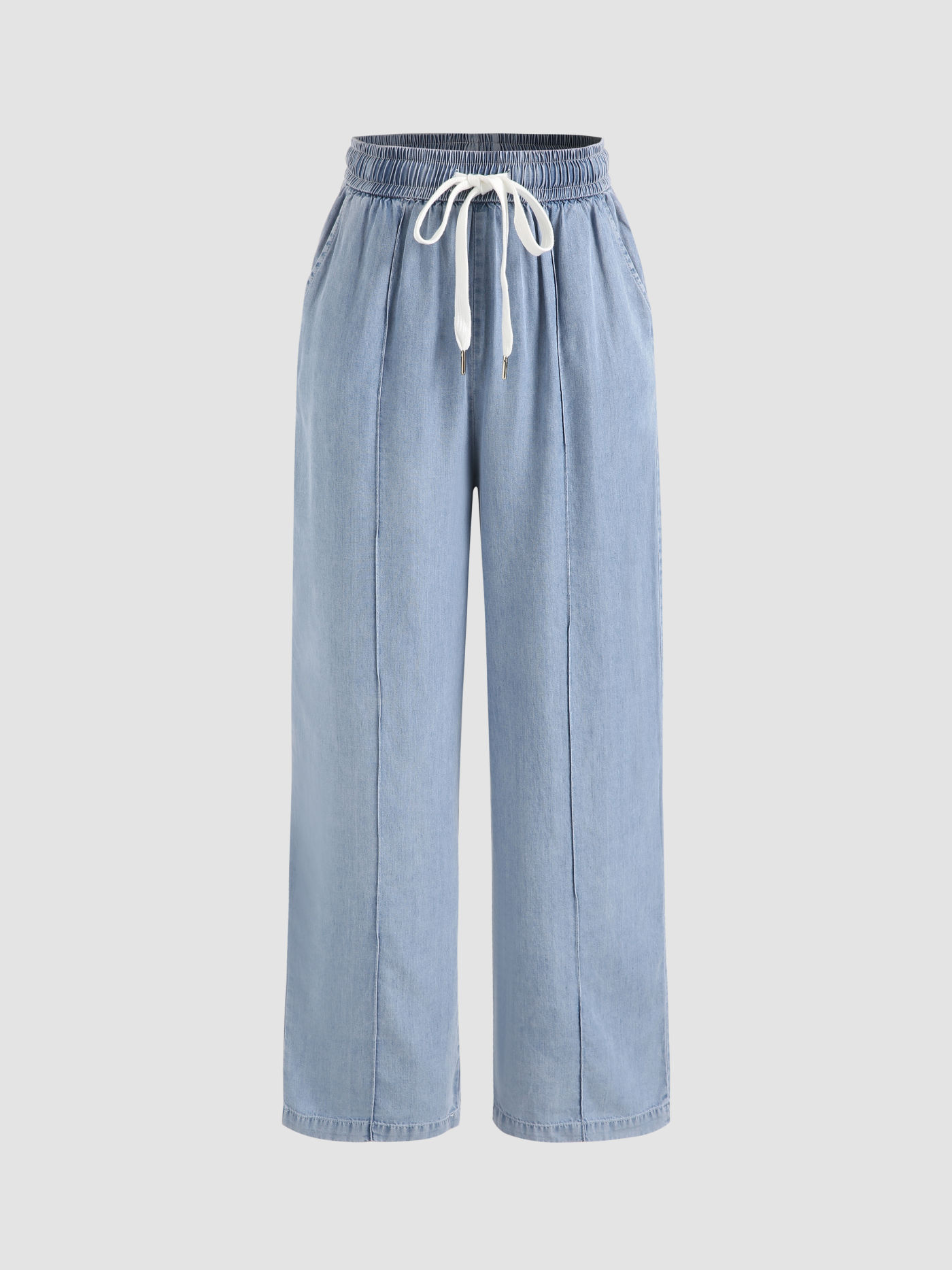 Jeans mit festem Stich und elastischer Taille