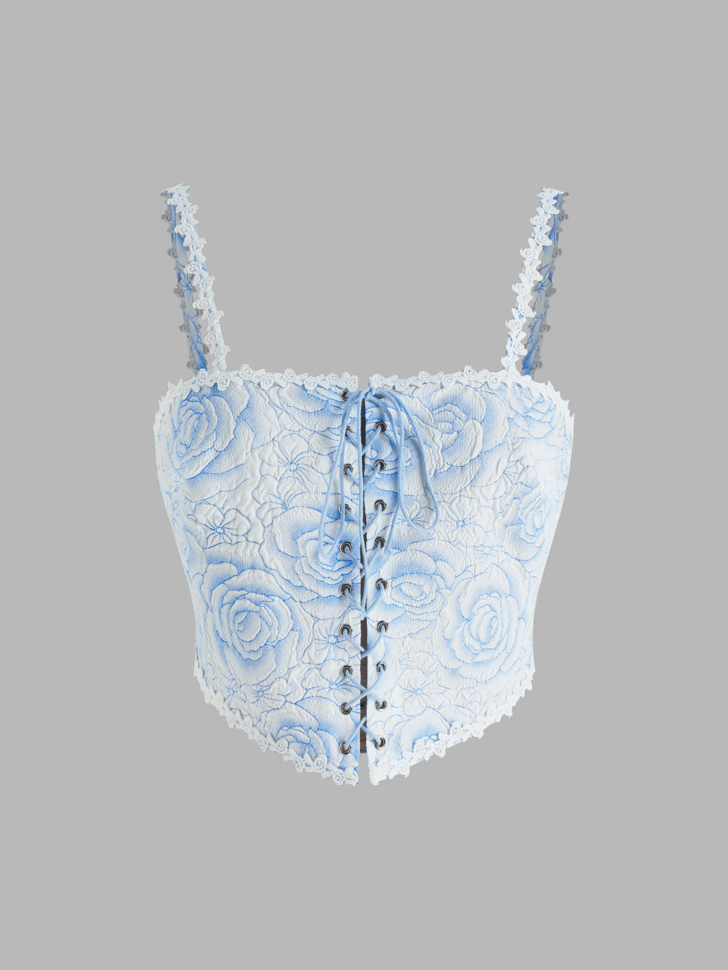  Blaue Rose Korsett Tank Top