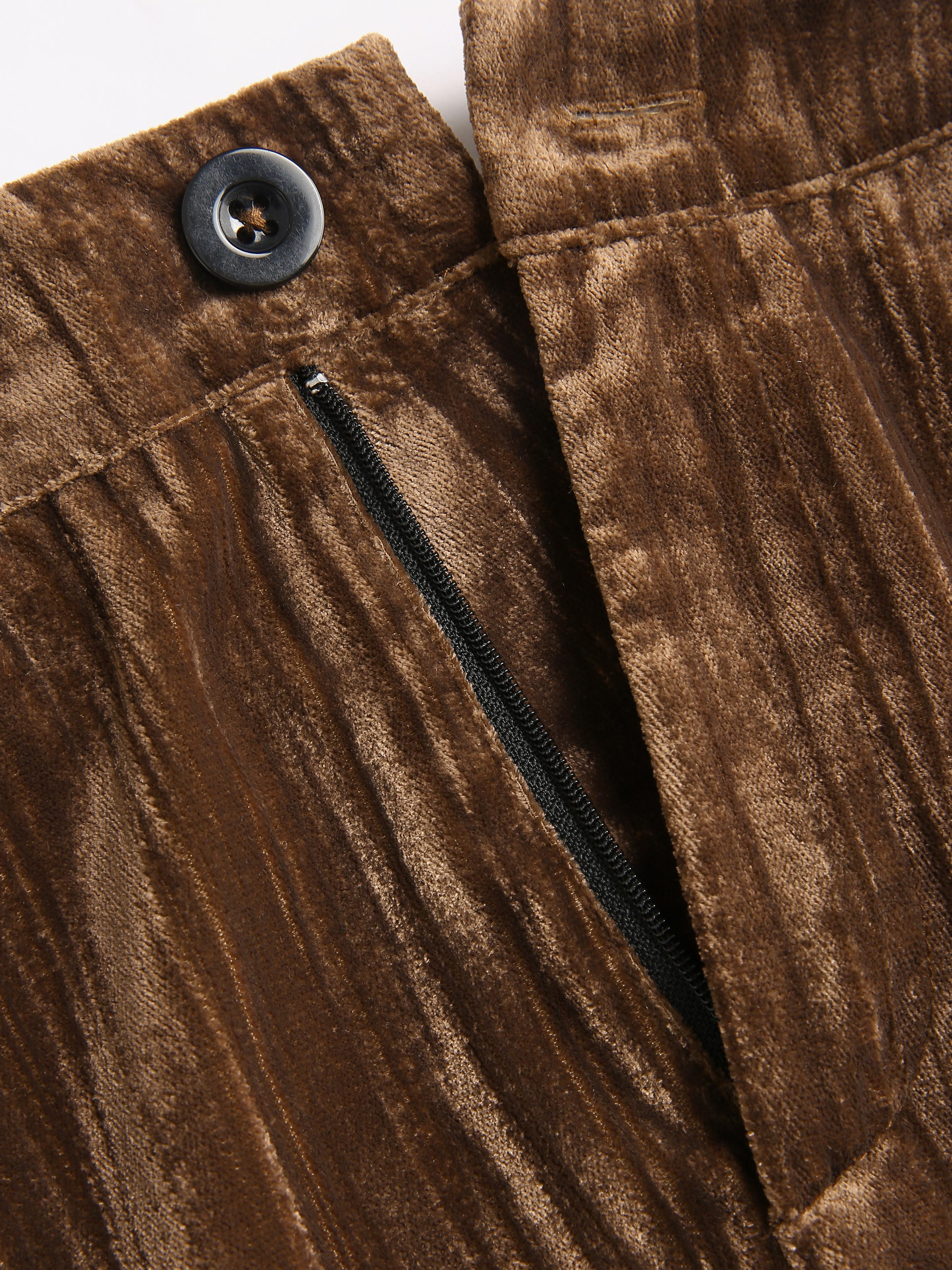 【Cider】ベルベット ストレート レッグ パンツ Velvet Wide Leg Pants - Cider
