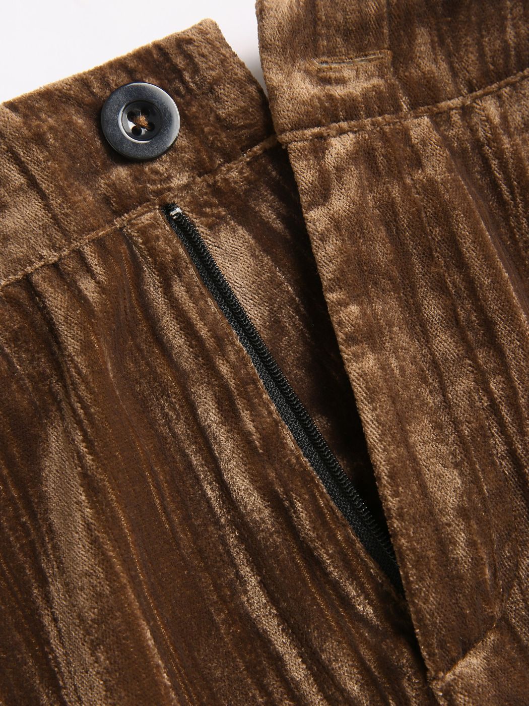 Hose mit weitem Bein aus Samt