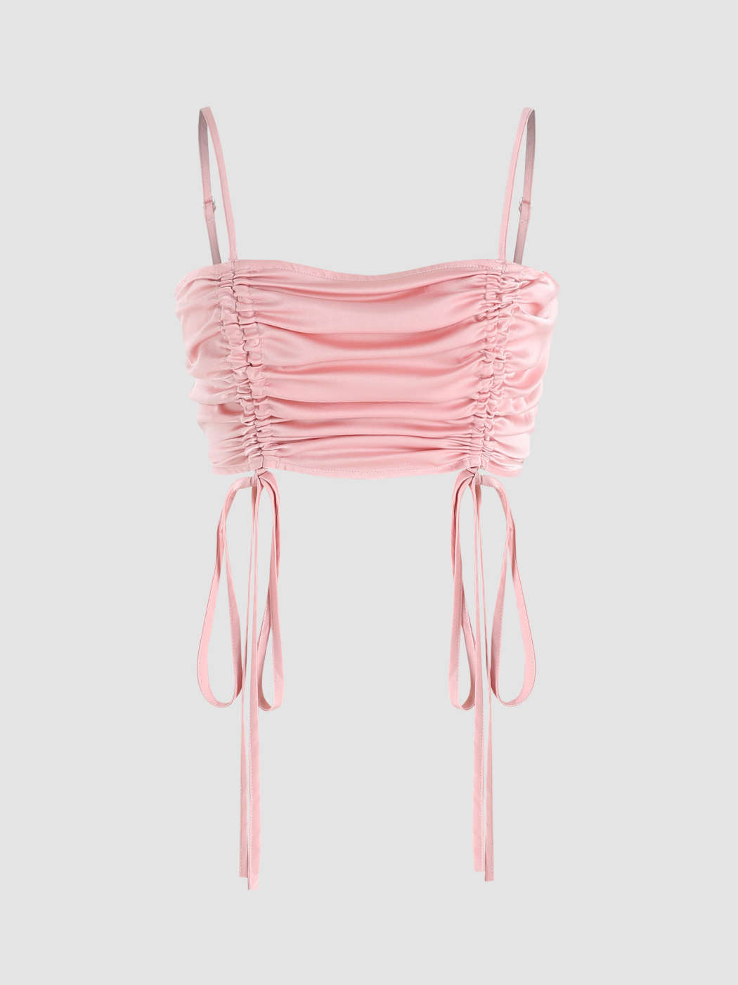 Solid Ruched Cami Top - Cider