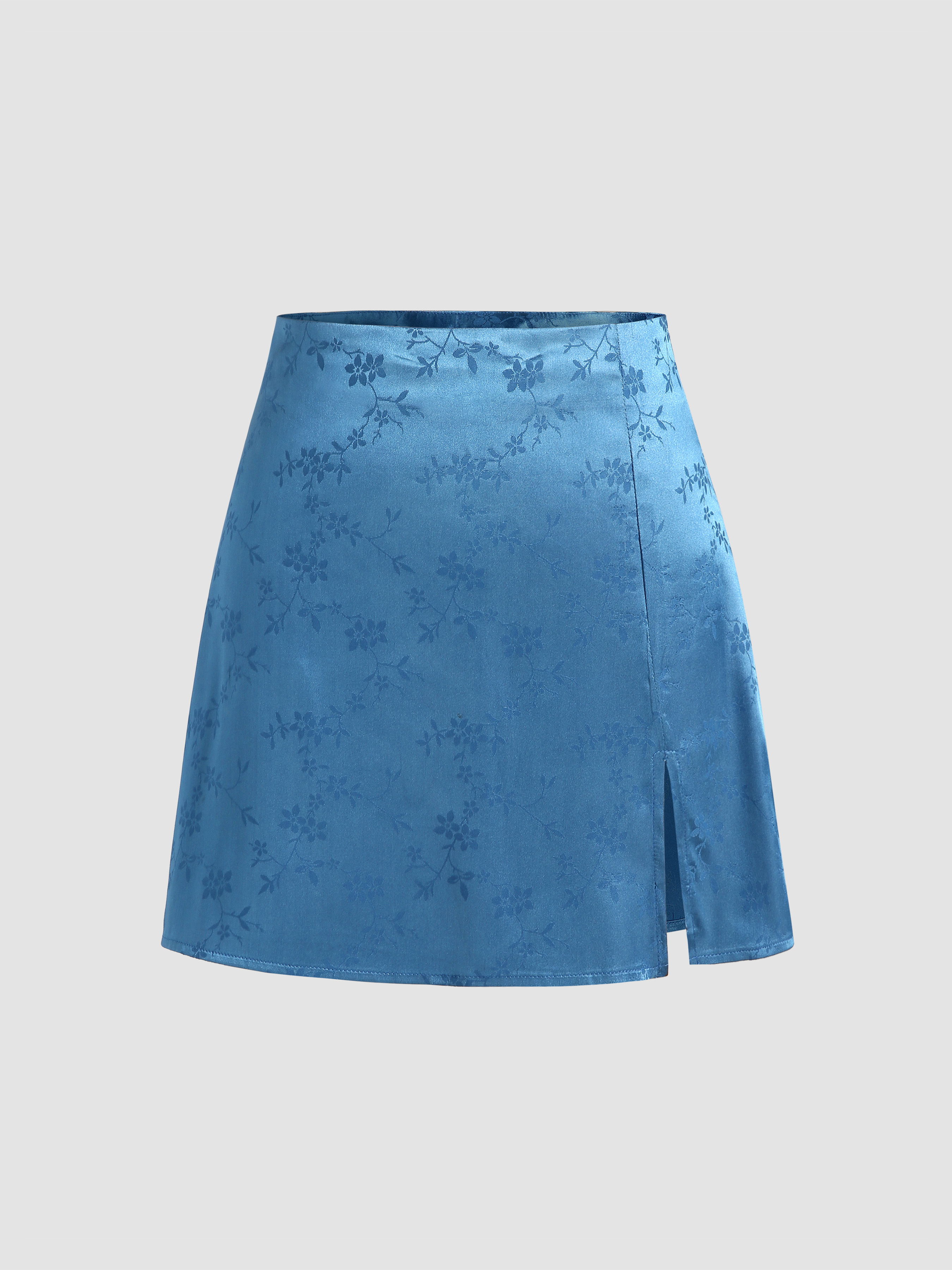Floral Jacquard Mini Skirt