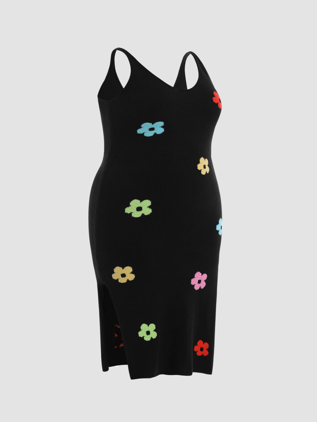 Knit Floral Midi Dress Curve & Plus