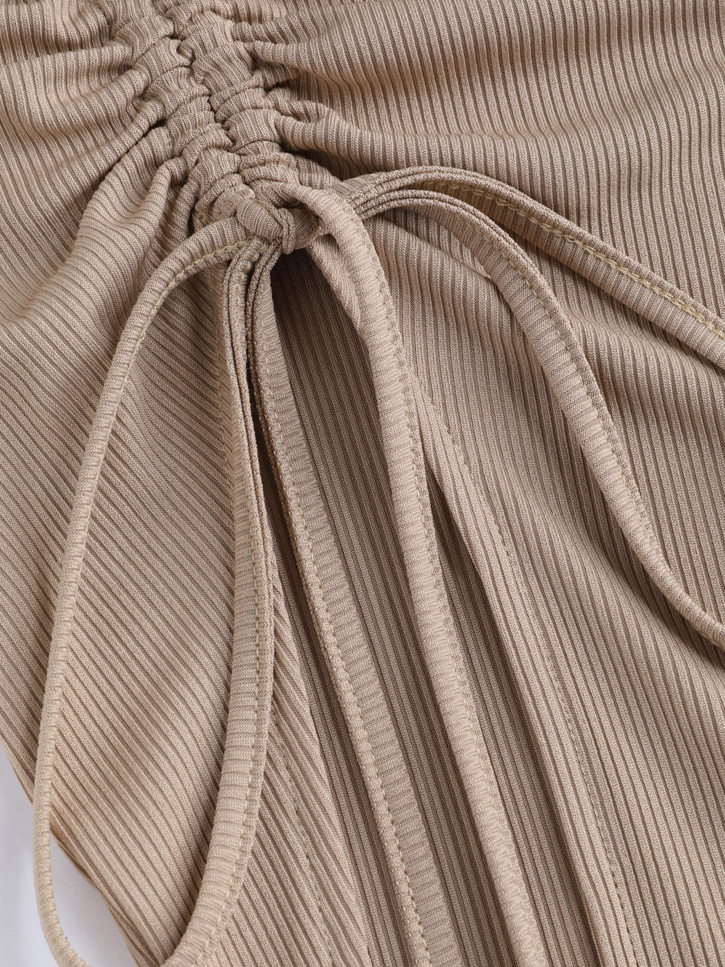  Solids Rippen-Ruched-Midikleid