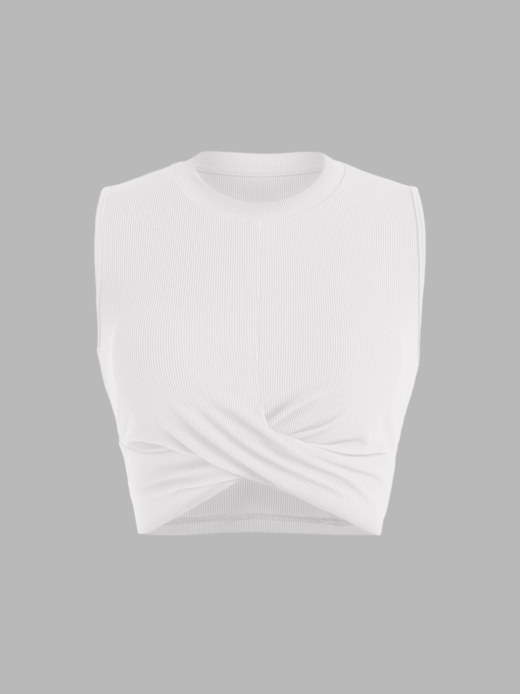  2er Pack Solid Rundhalsausschnitt Crop Top Kurve & Plus