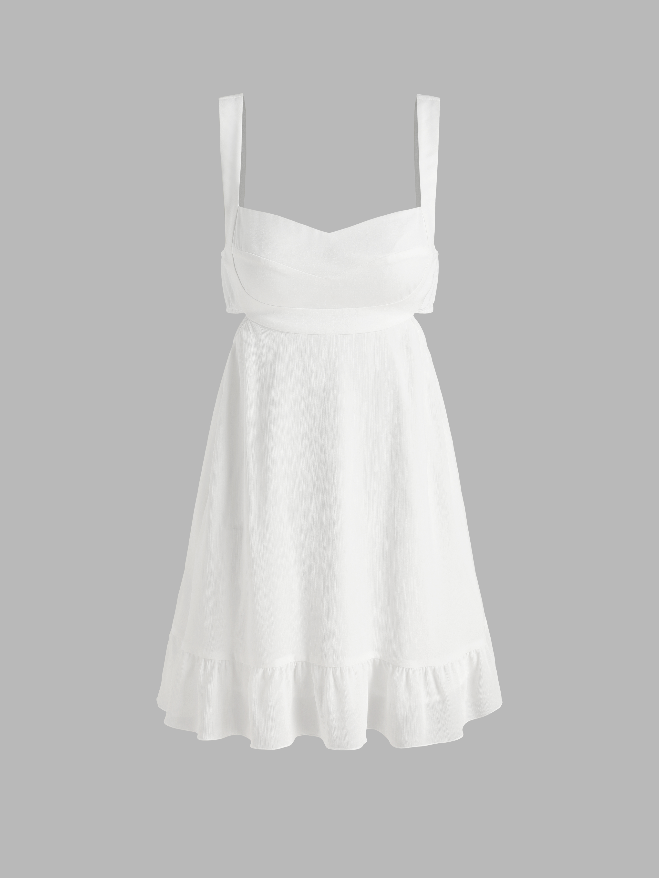 Hoco Dress Homecoming Solid Cut Out Cami Mini Dress For Vacation