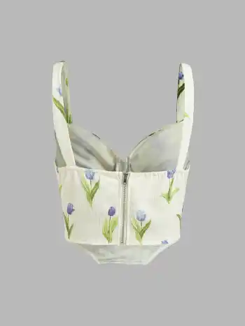  Tulpen Korsett Crop Tank Top