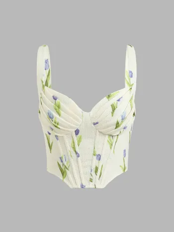  Tulpen Korsett Crop Tank Top