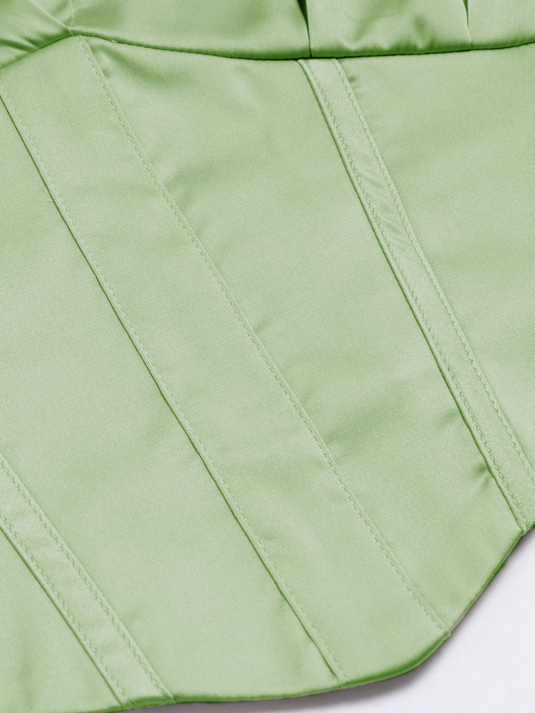  Satin Glockenärmel Korsett Crop Top