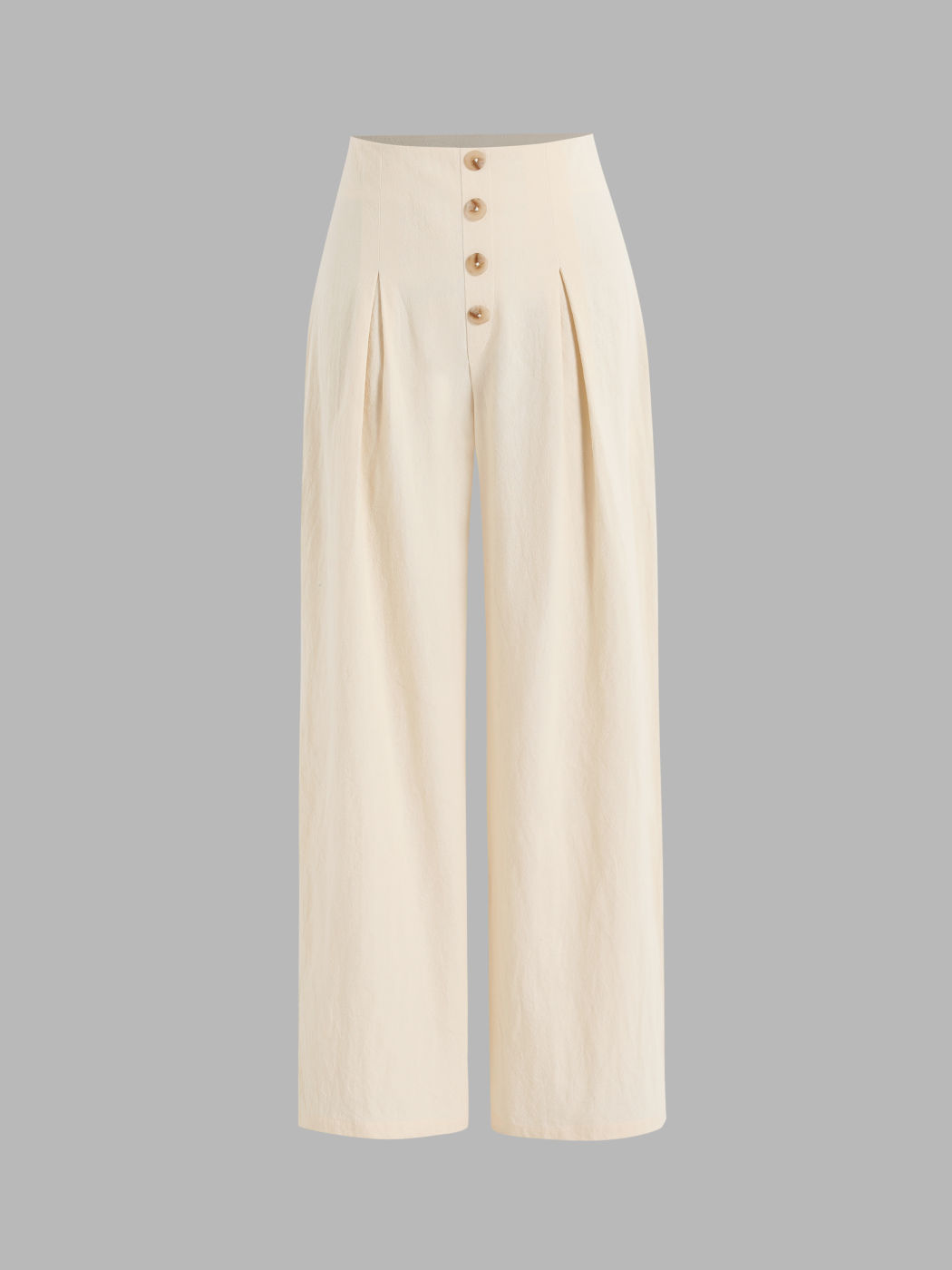 Solid Hose mit geradem Bein und Knopfdetail