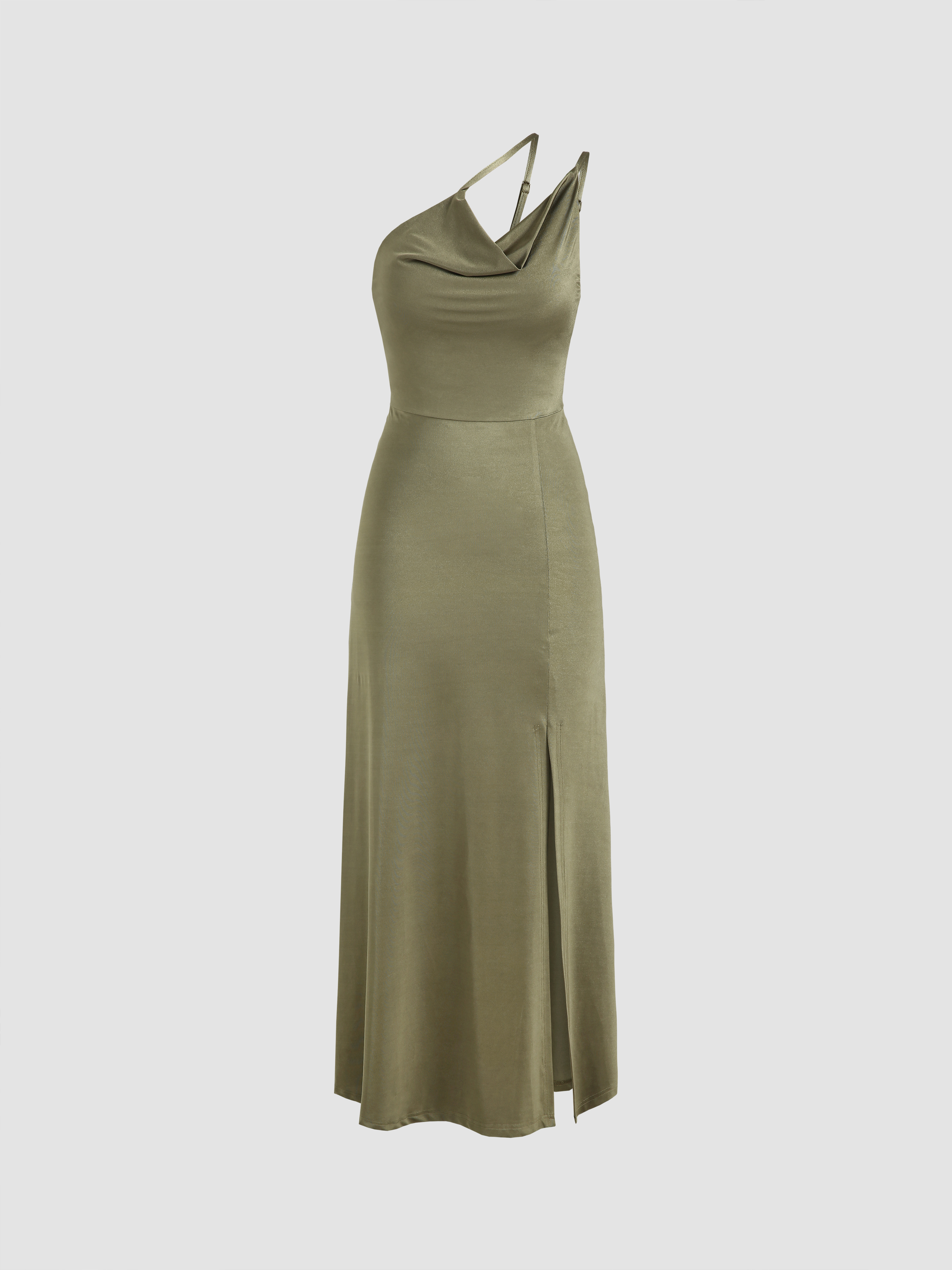 Extra Dirty Martini Cowl Neck Maxi Dress - Cider