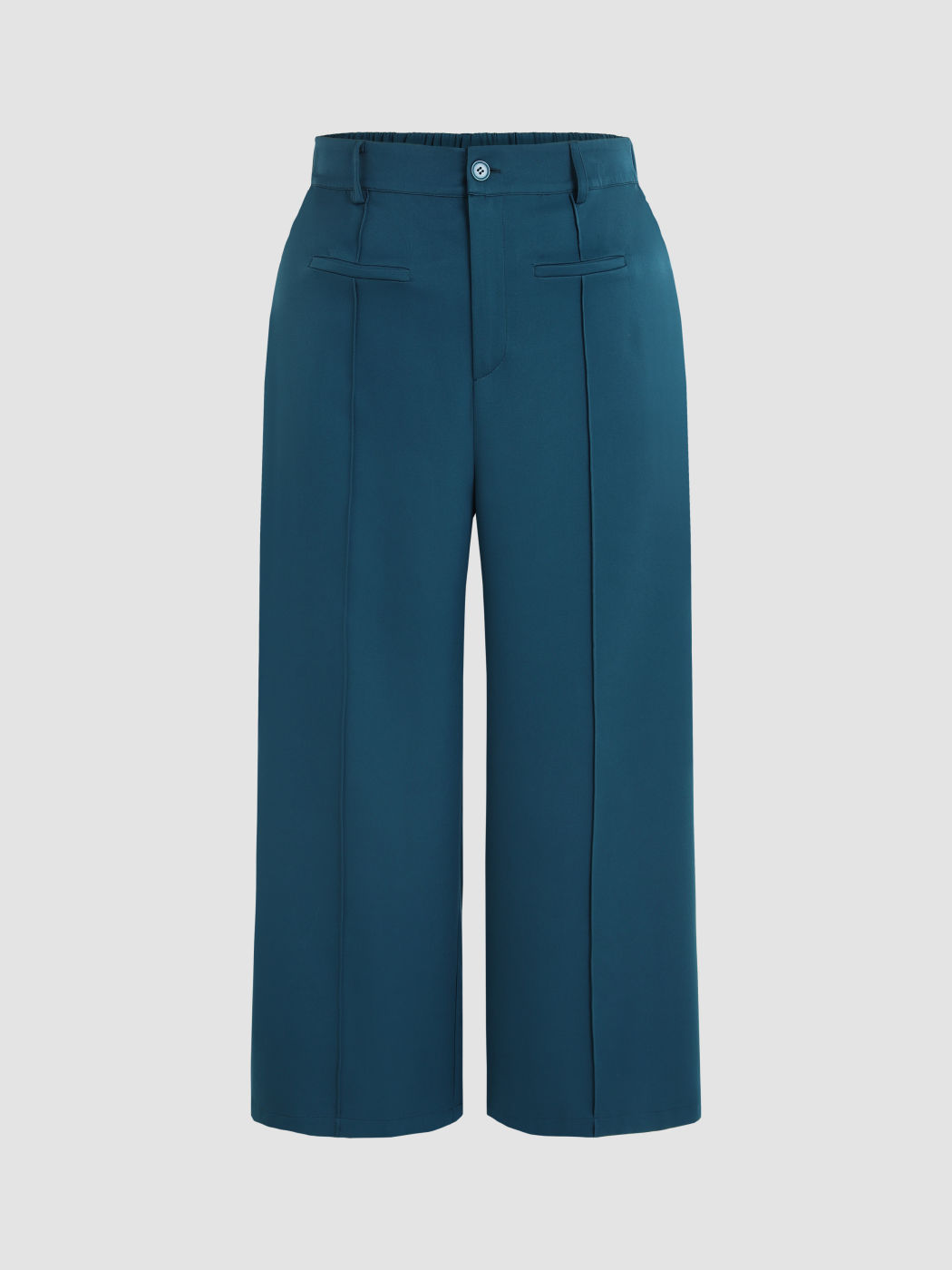 Solid Stitch Straight Leg Trousers Curve & Plus