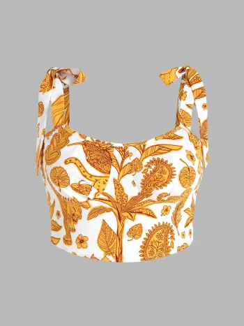 Canottiera a tracolla Boho Tropical & Animal Curve & Plus