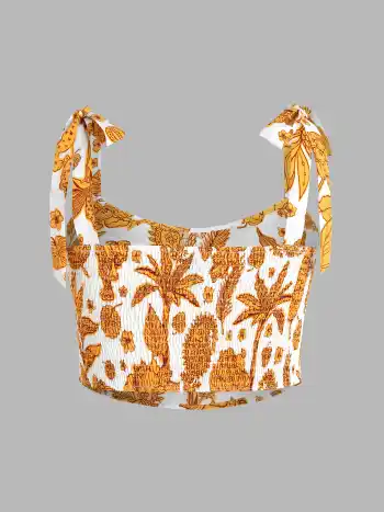 Canottiera a tracolla Boho Tropical & Animal Curve & Plus