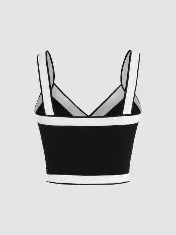 Rippen-Kreuz-Crop-Tank-Top