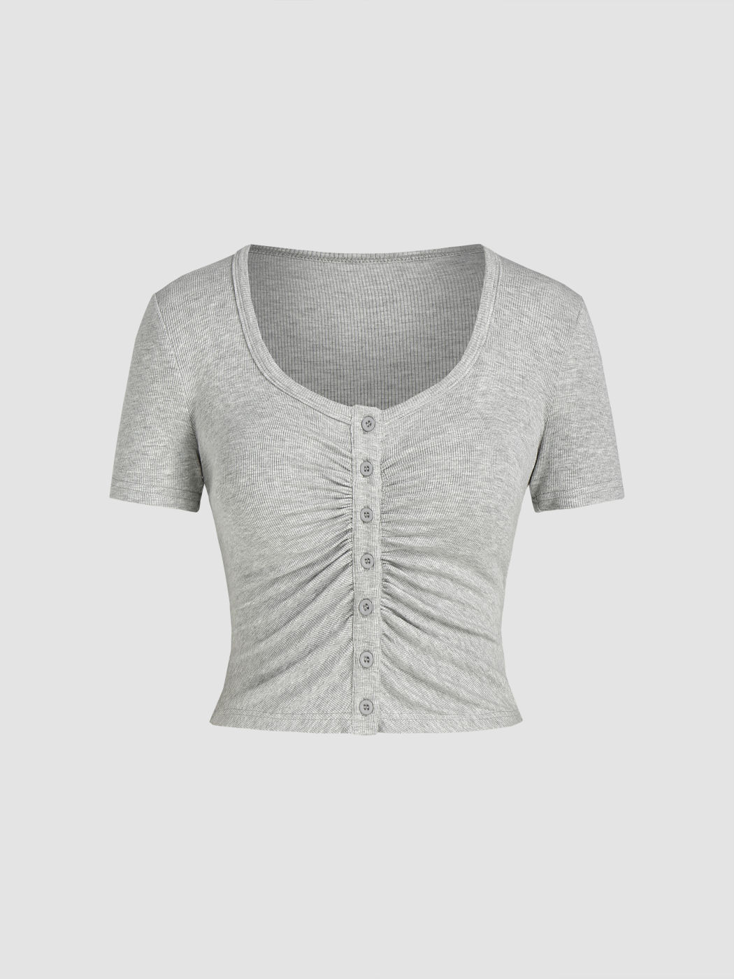 Solid Button Up Baby Tee