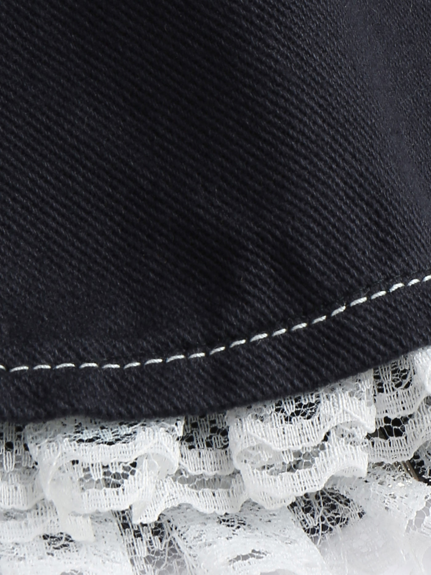 Tanktop mit Denim-Spitzensaum
