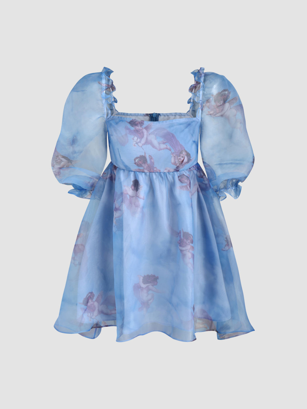  Bella Blue Puff Mini Dress