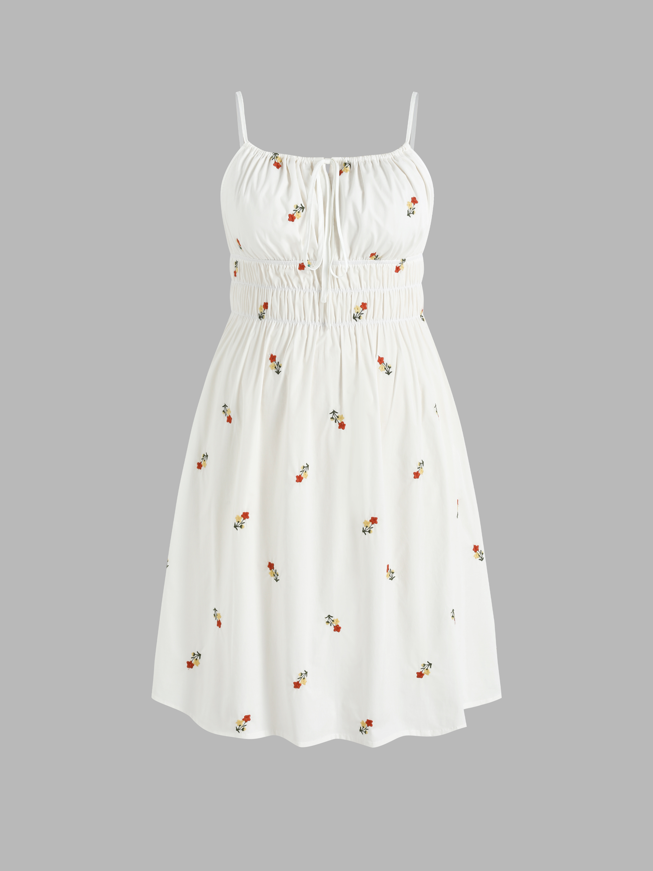 Floral Shirred Midi Dress Curve & Plus Cider