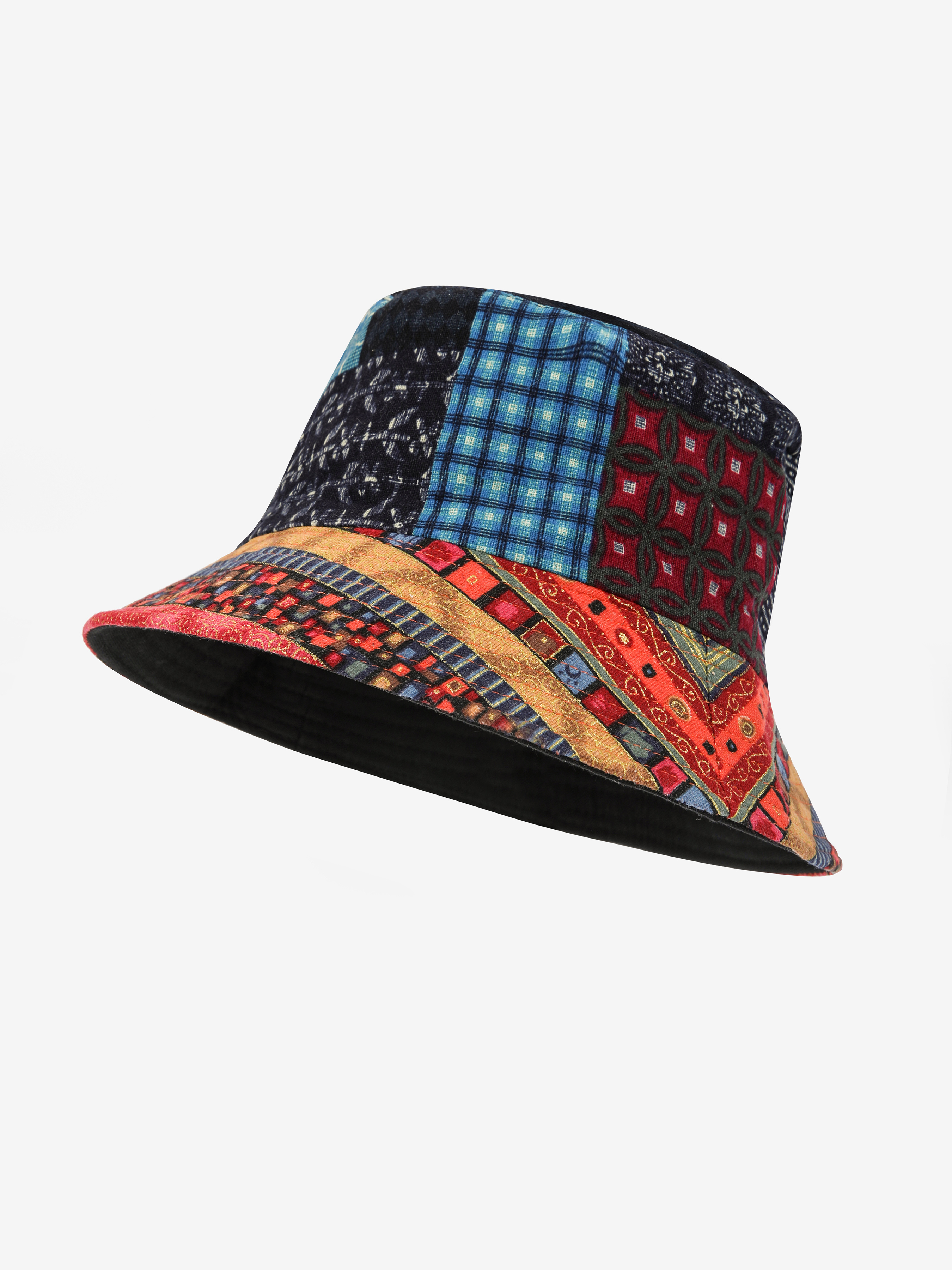 Geometric Patchy Hat - Cider