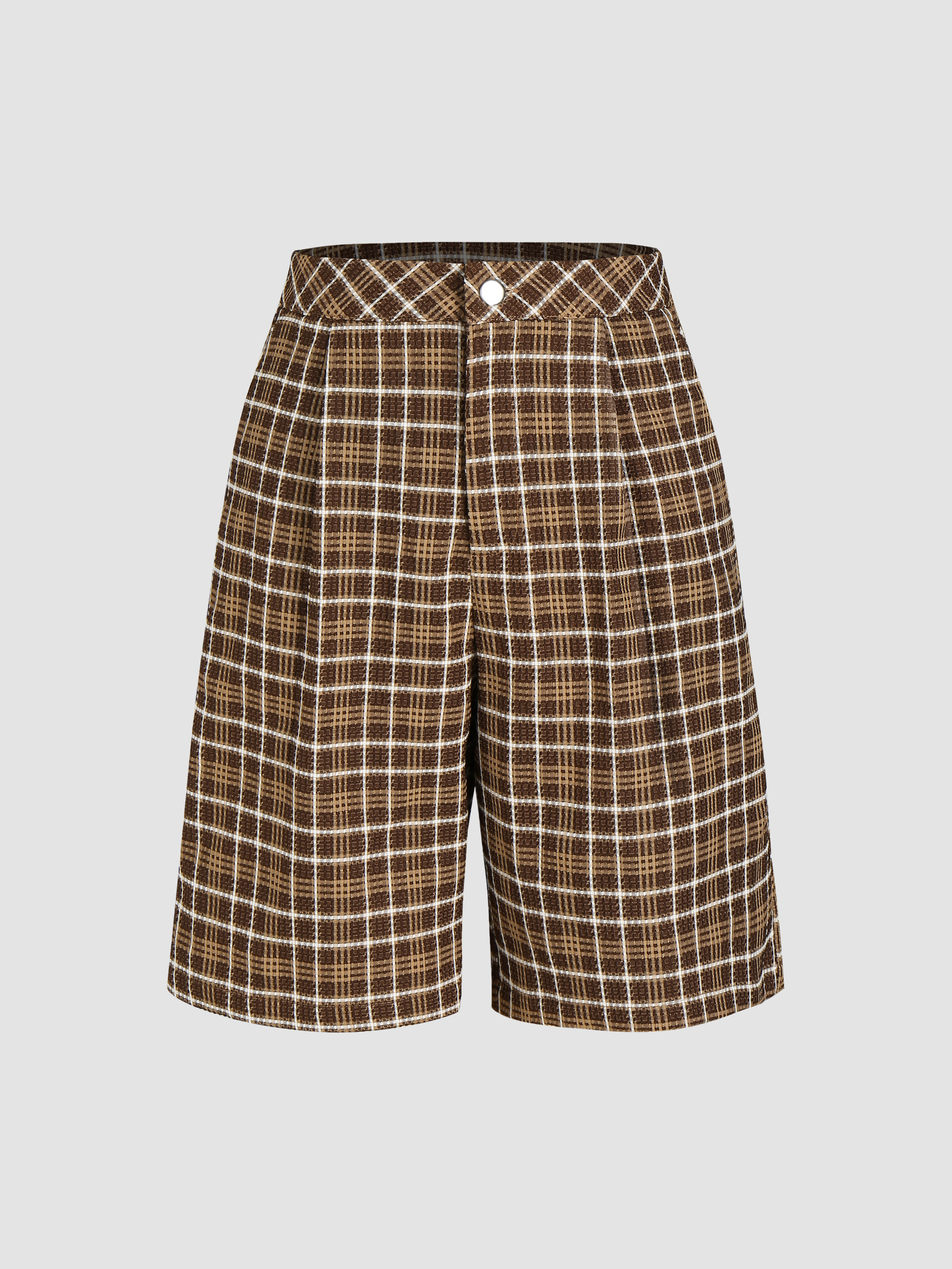 Check Midi Shorts Cider