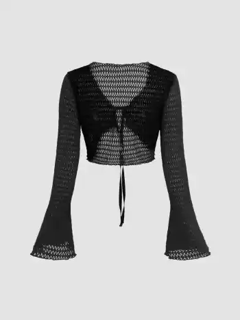 Cardigan con taglio solido