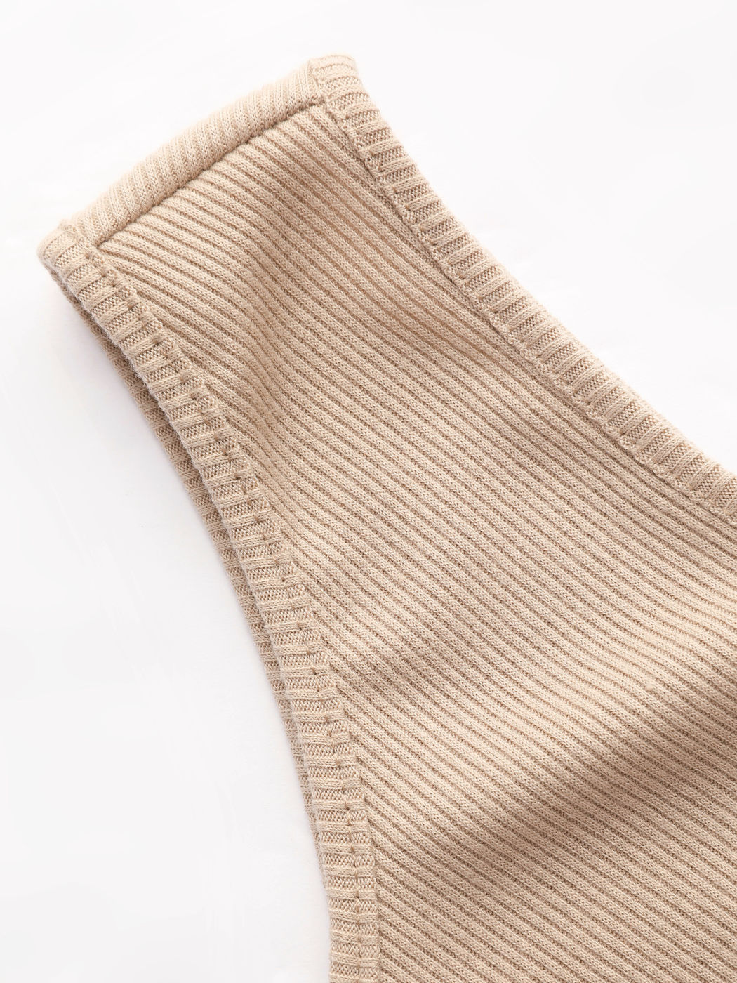 Solid Rib One Shoulder Crop Top