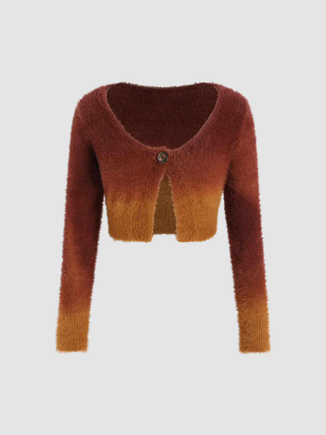 Fire Within Cropped Fuzzy Cardigan