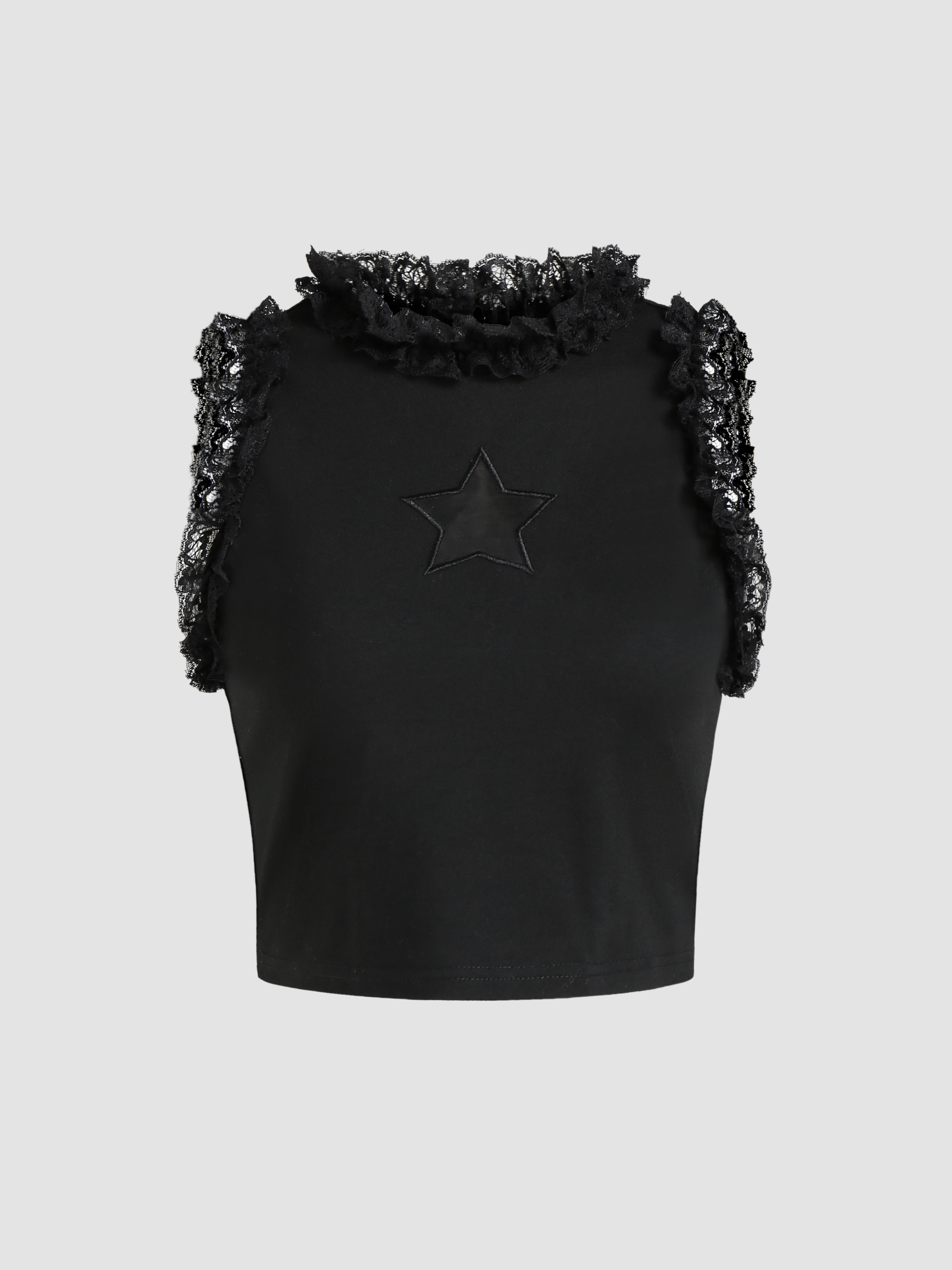Star Lace Trim Tank Top