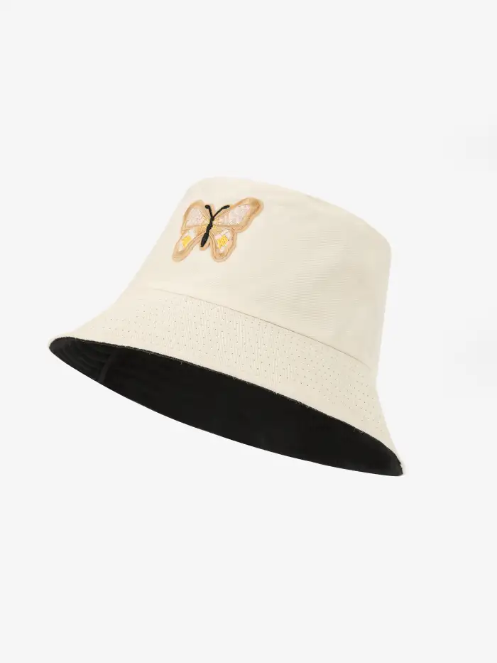 Butterfly Print Bucket Hat For Daily Casual Exhibition Vacation