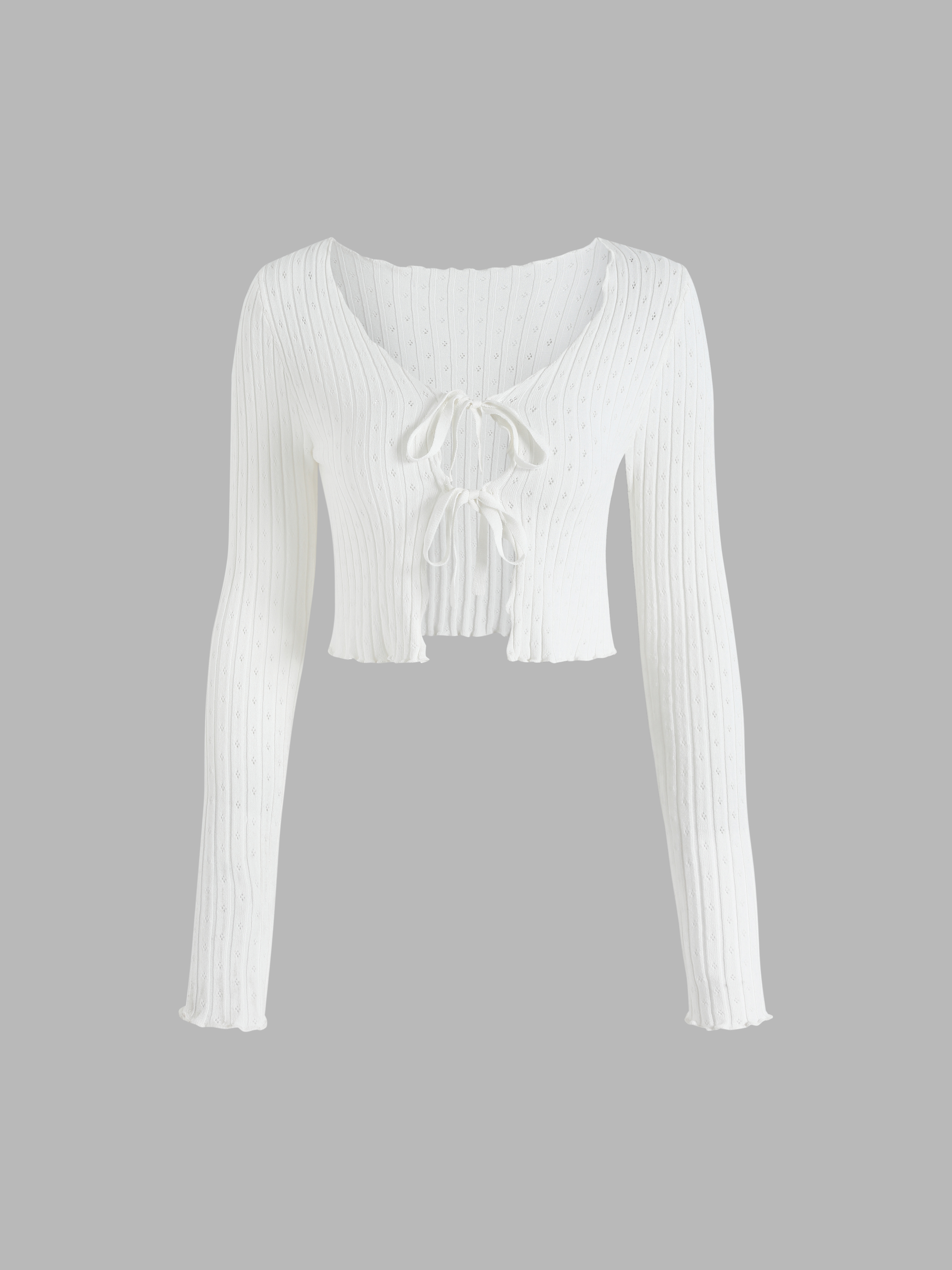 rib knit cropped cardigan