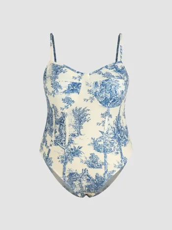Toile de Jouy Bodysuit Curve & Plus