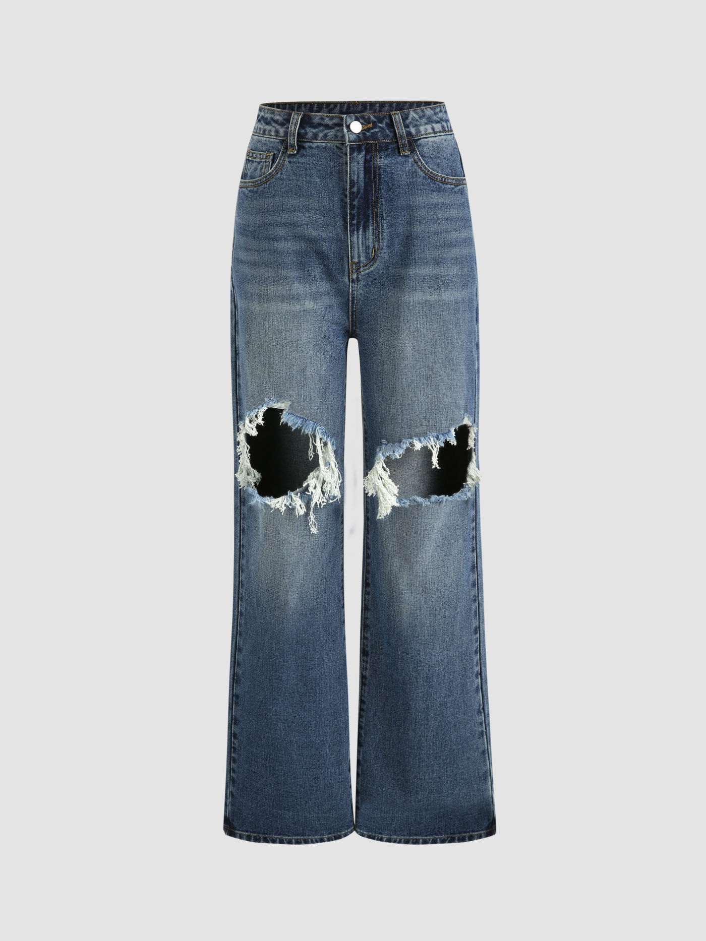 Zerrissene Denim-Jeans