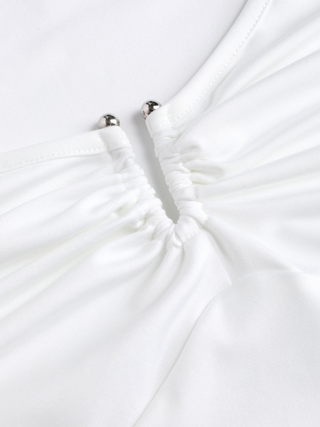 U-Ring Detail Solid Long Sleeve Top