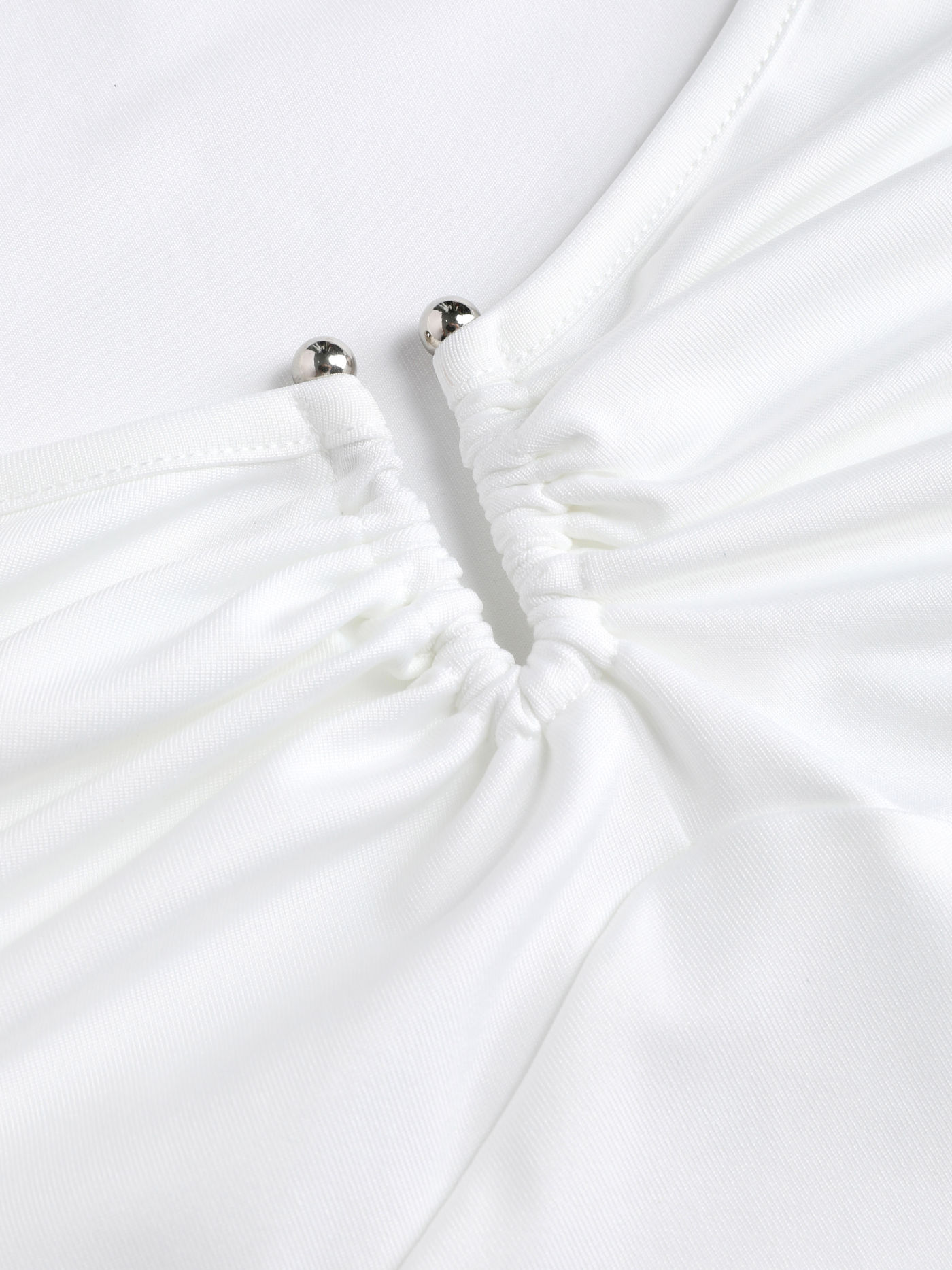 U-Ring Detail Solid Long Sleeve Top