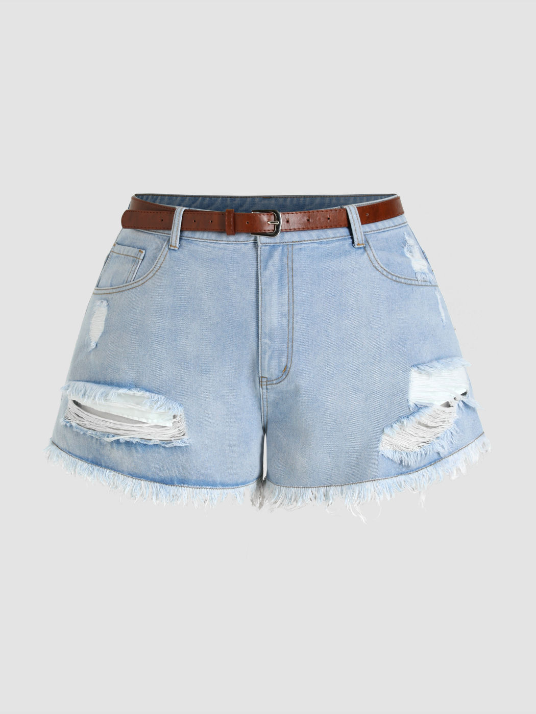 Zerrissene Jeans Shorts Kurve & Plus