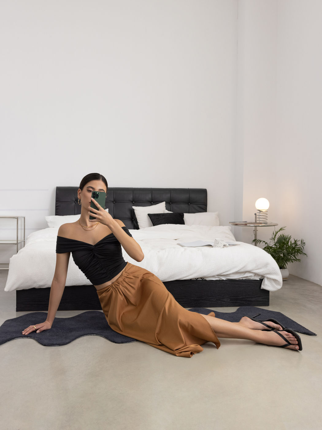 Effortless Elegance Silky Midi Skirt