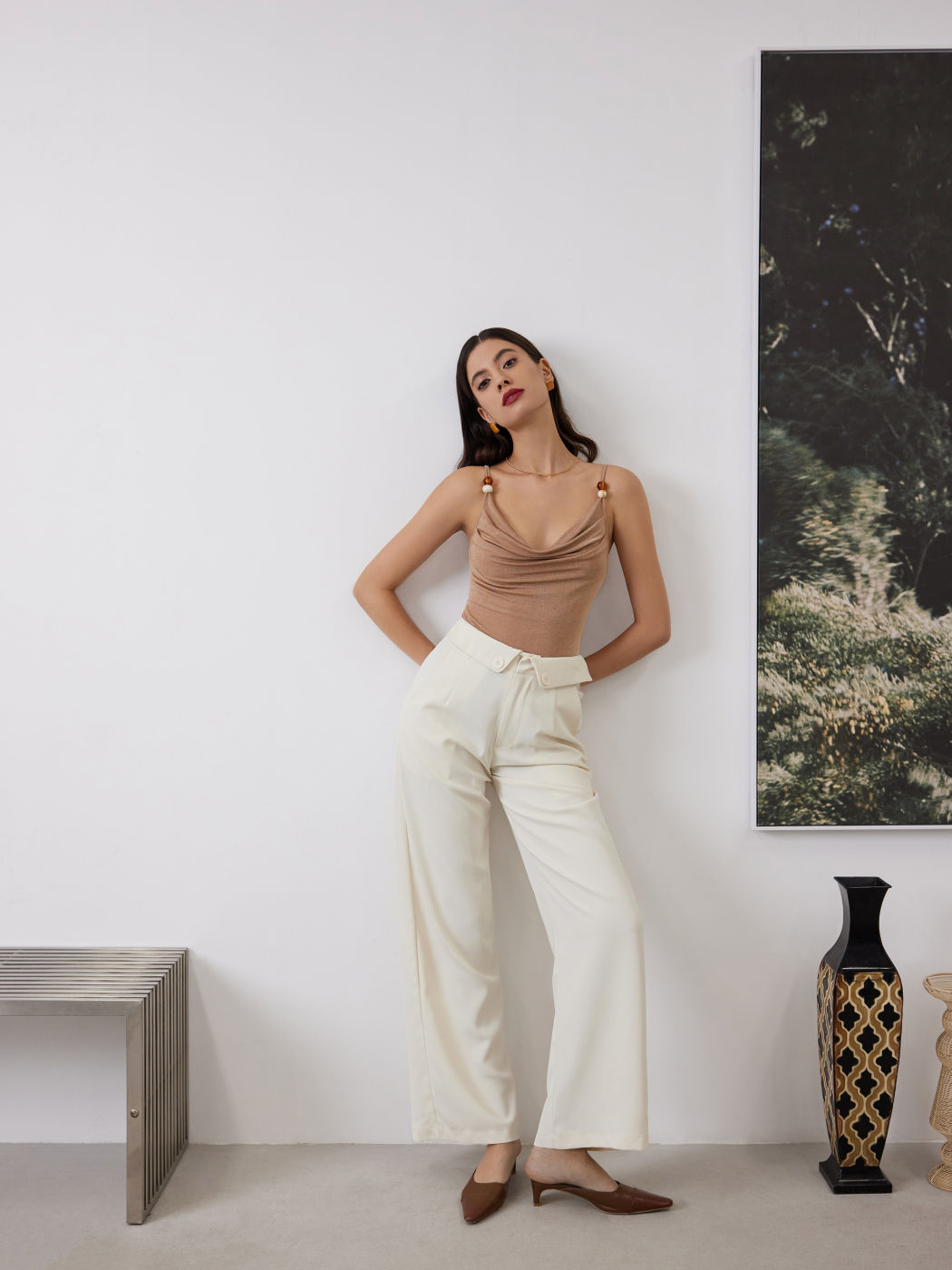 Paris Archives Cream Trousers