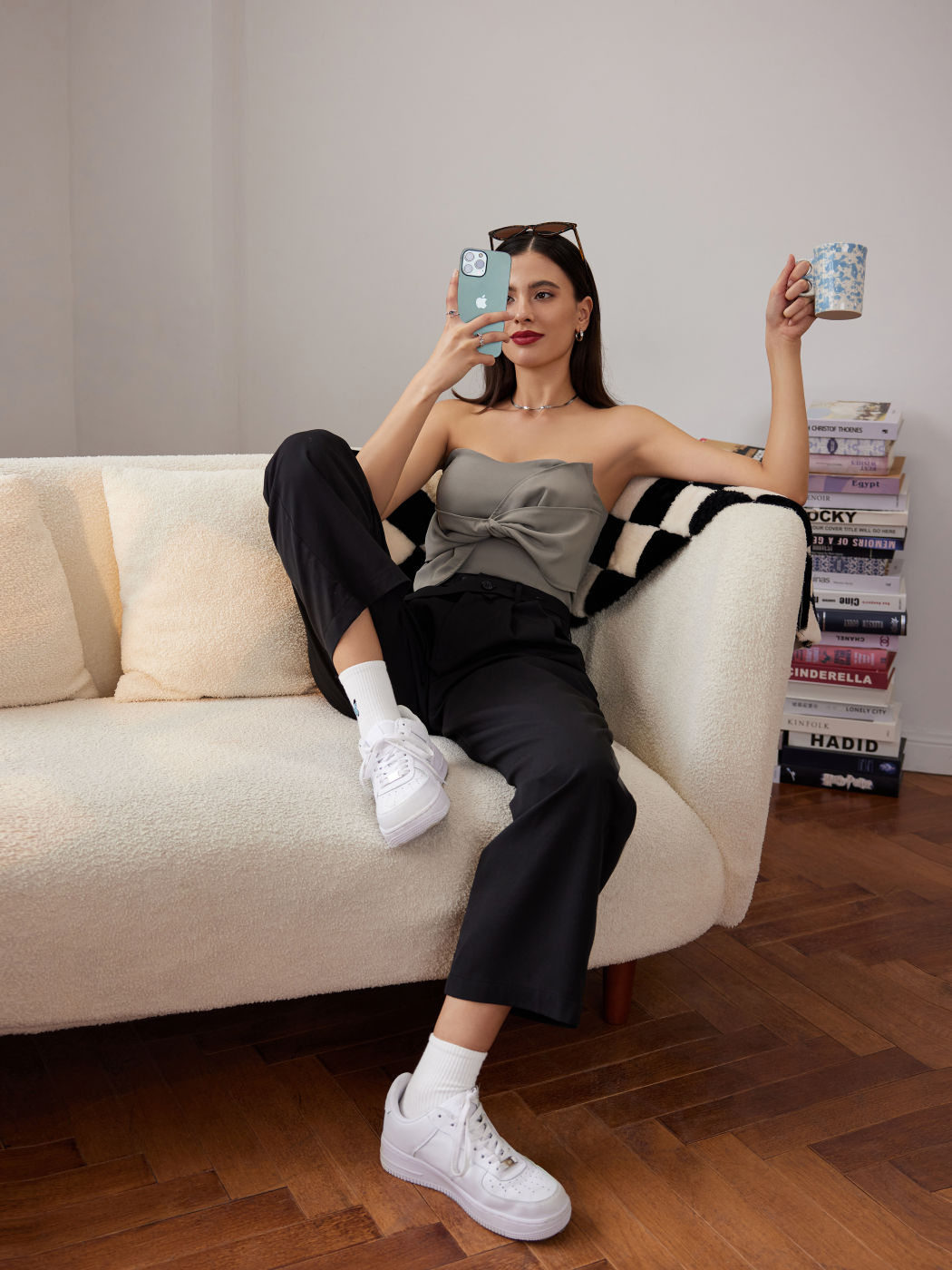  Solid Long Trousers With Belt