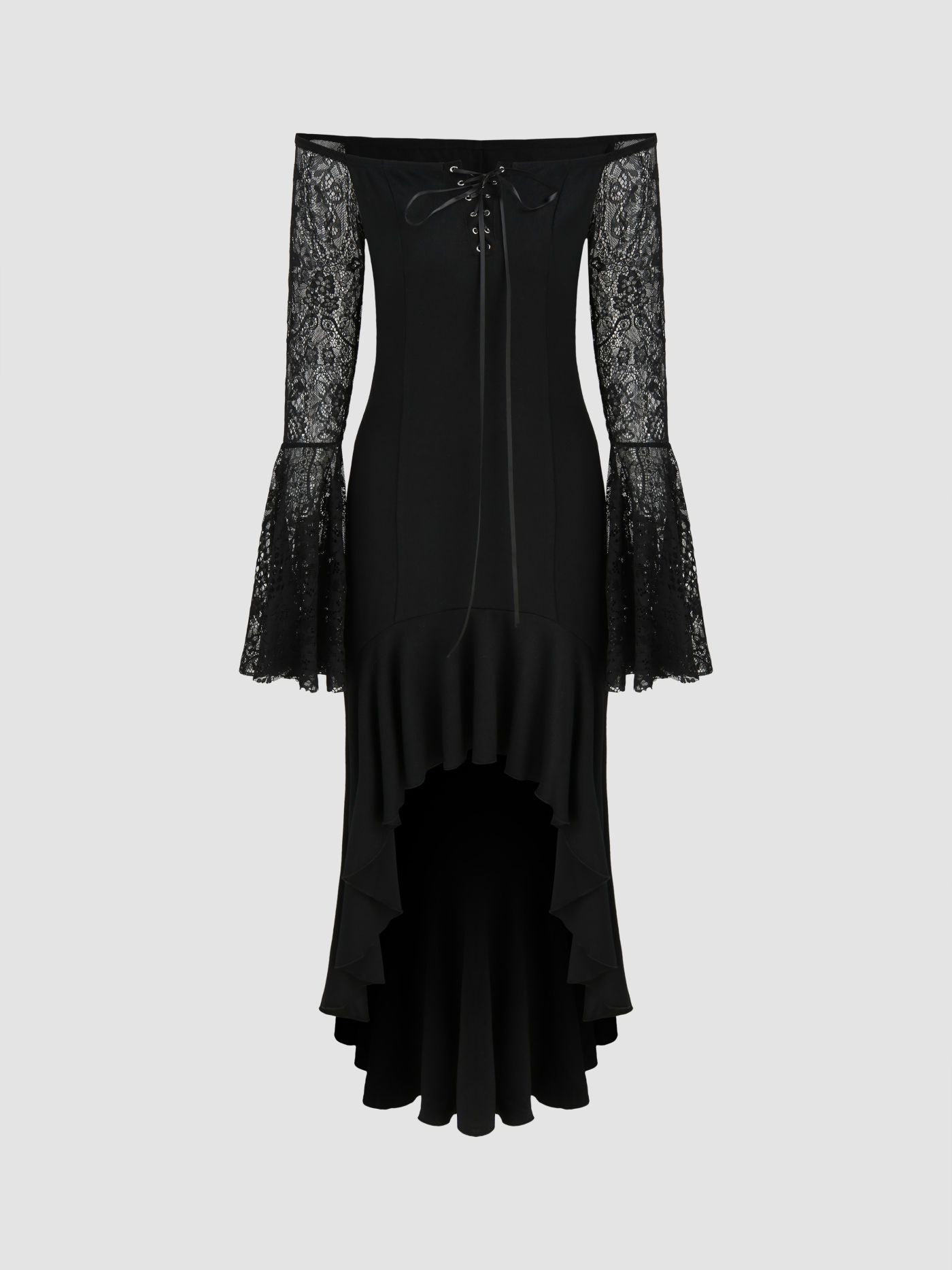 Lace Off-shoulder Midi Dress