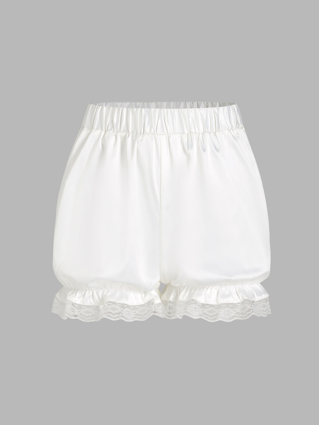 Göttliche Hingabe Weiße Mini-Shorts