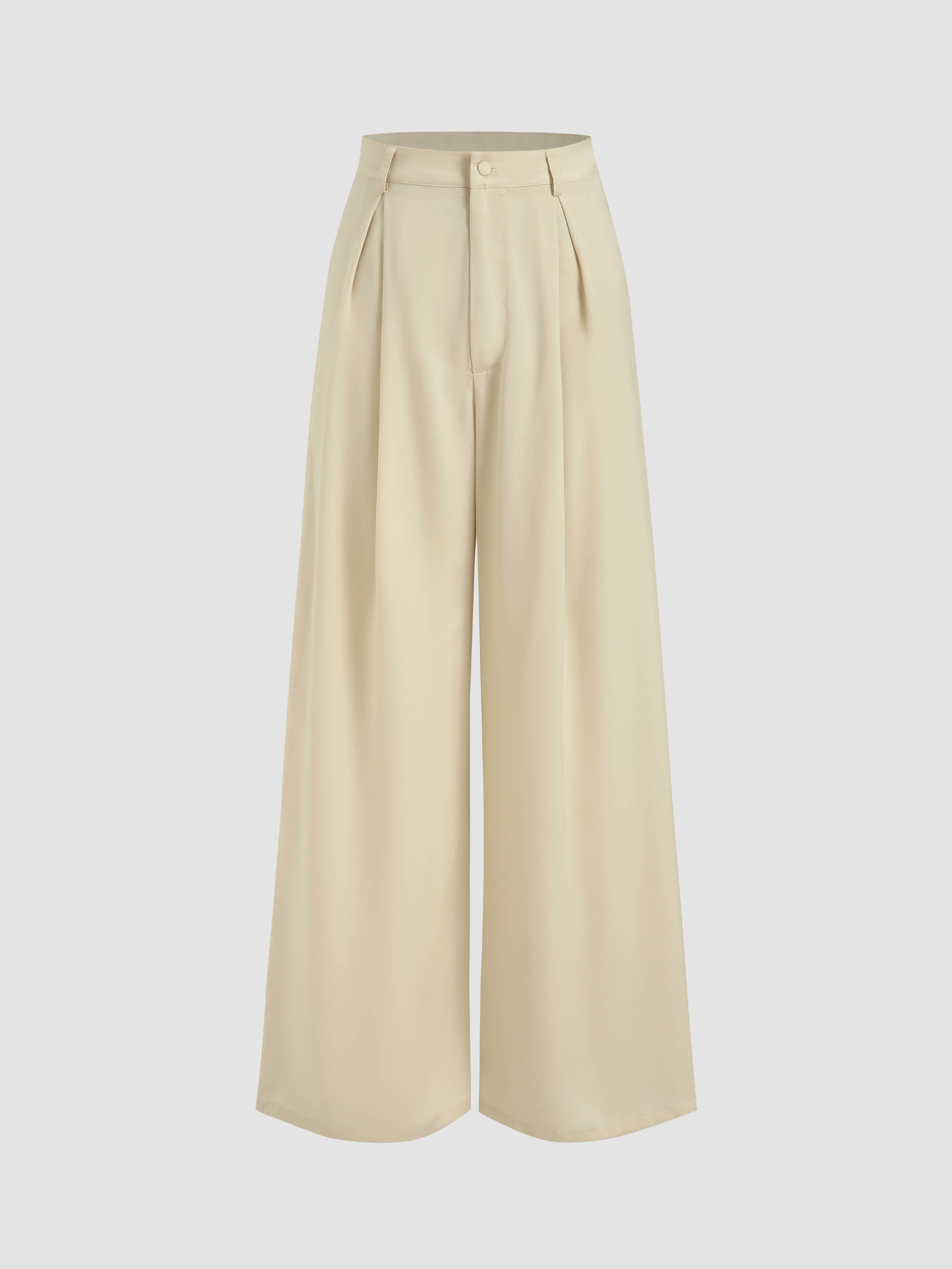 Solid Wide Leg Pants Cider