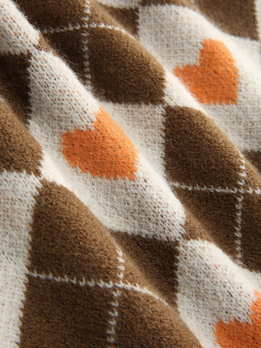 Argyle-Herz-Pullover-Weste