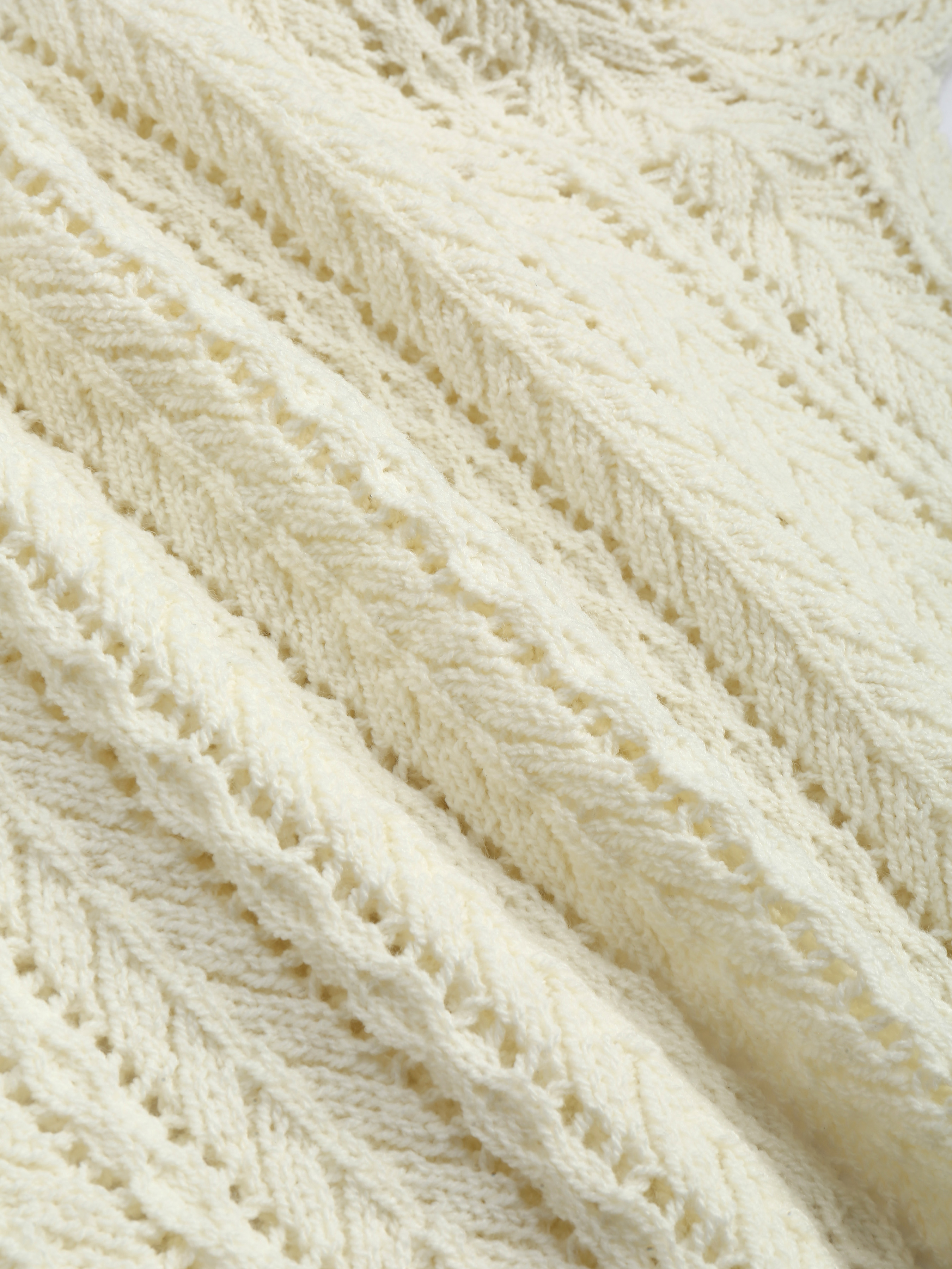 Wave Trim Bell Sleeve Cardigan - Cider